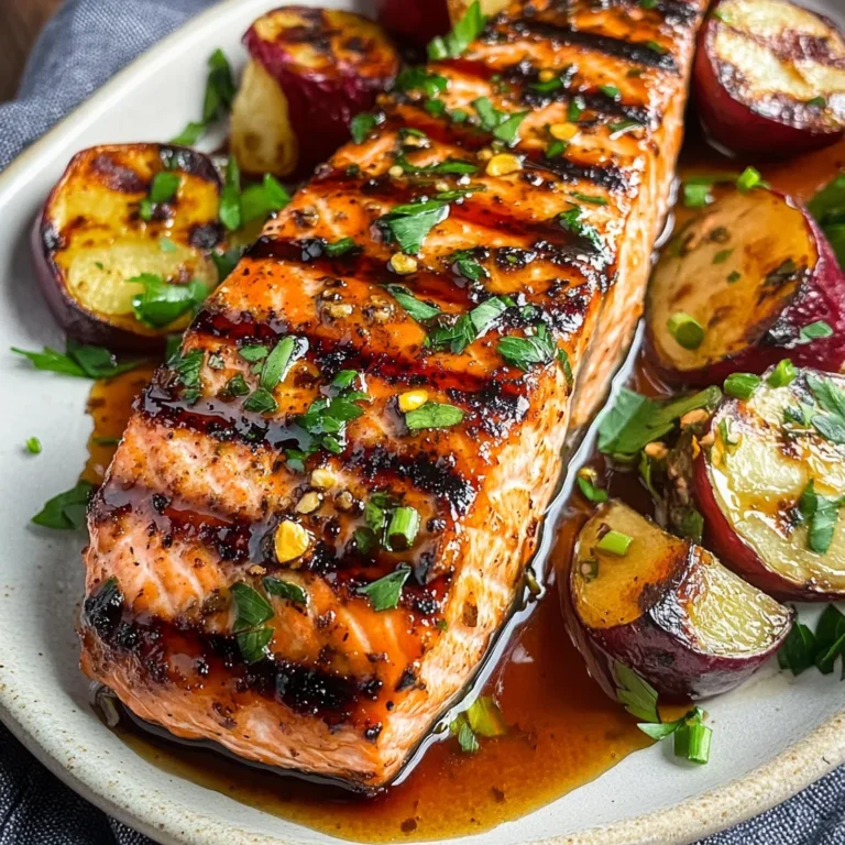 5 Ingredient Marinated Grilled Salmon