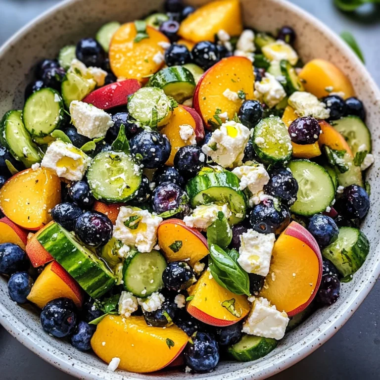 Blueberry Peach Feta Salad
