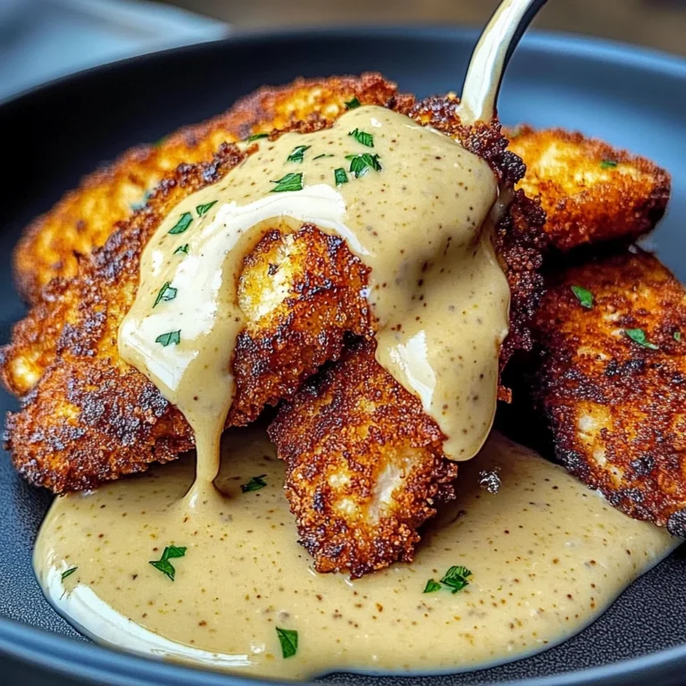 Crispy Chicken Cutlets With Creamy Mustard Sauce
