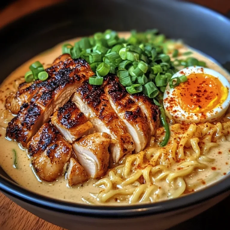 Fiery Chicken Ramen With Creamy Garlic Sauce