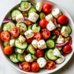 Fresh Cucumber Caprese Salad