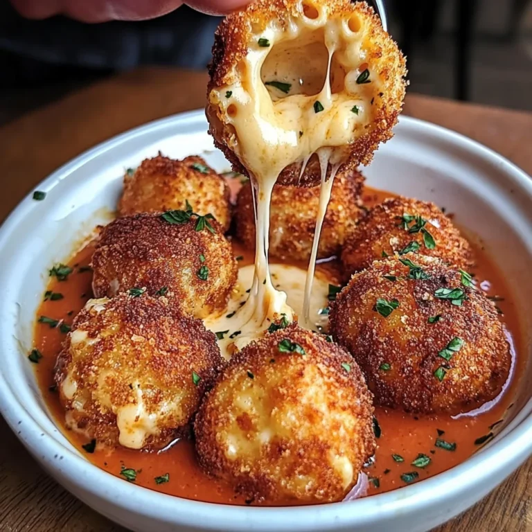 Fried Mac And Cheese Balls With Creamy Tomato Sauce