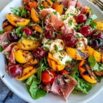 Grilled Nectarine Burrata Prosciutto Salad