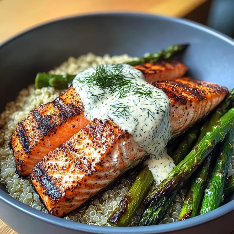 Grilled Salmon, Asparagus, And Quinoa Bowl