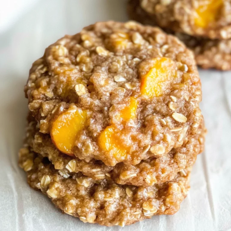 Healthy Peach Oatmeal Breakfast Cookies
