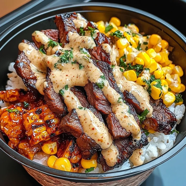 Korean Bbq Beef Bowl With Corn & Creamy Sauce