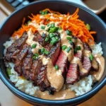 Korean Bbq Steak Bowls With Creamy Sauce