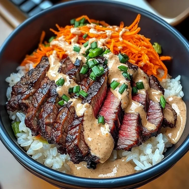 Korean Bbq Steak Bowls With Creamy Sauce