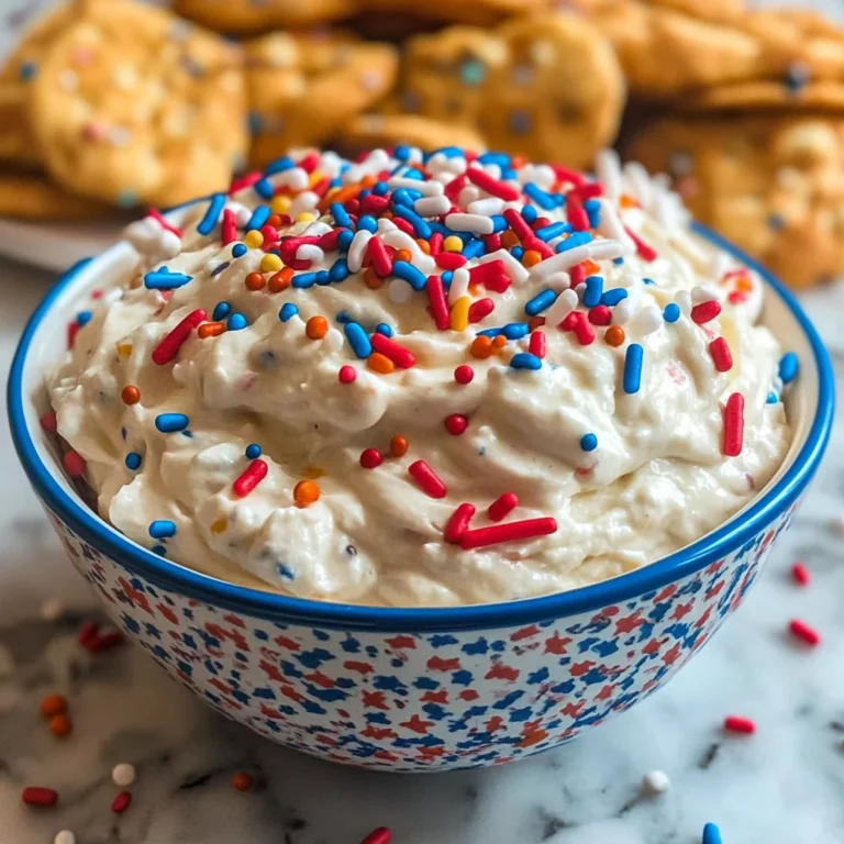 Red, White and Blue Funfetti Dip