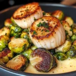 Seared Scallops And Roasted Brussels Sprouts