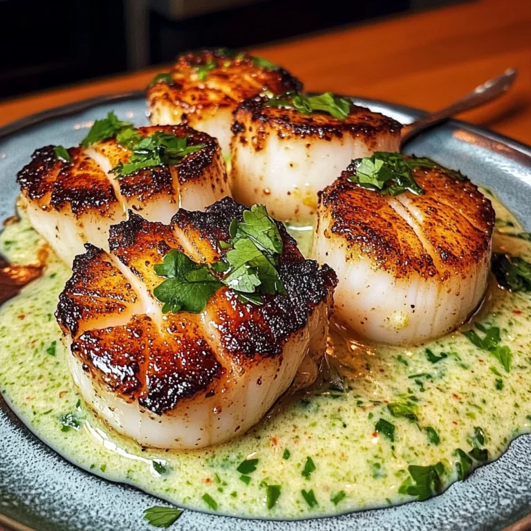 Seared Scallops With Cilantro Lime Sauce