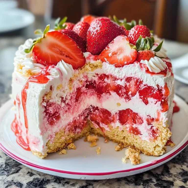 Strawberry Shortcake Ice Cream Cake