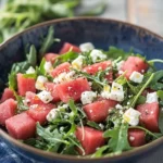 Watermelon Salad with Arugula, Feta, & Fresh Herbs