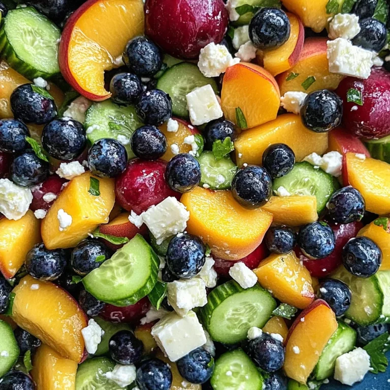 Blueberry Peach Feta Salad