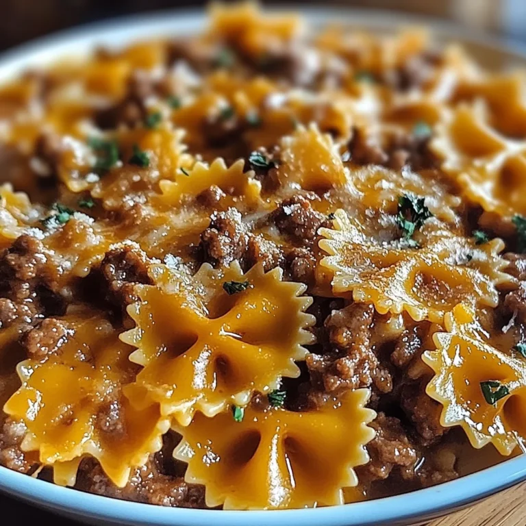 Cheesy Beef Bowtie Pasta with Garlic Butter Delights You!