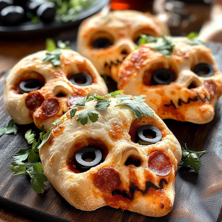 Cheesy Halloween Pizza Skulls