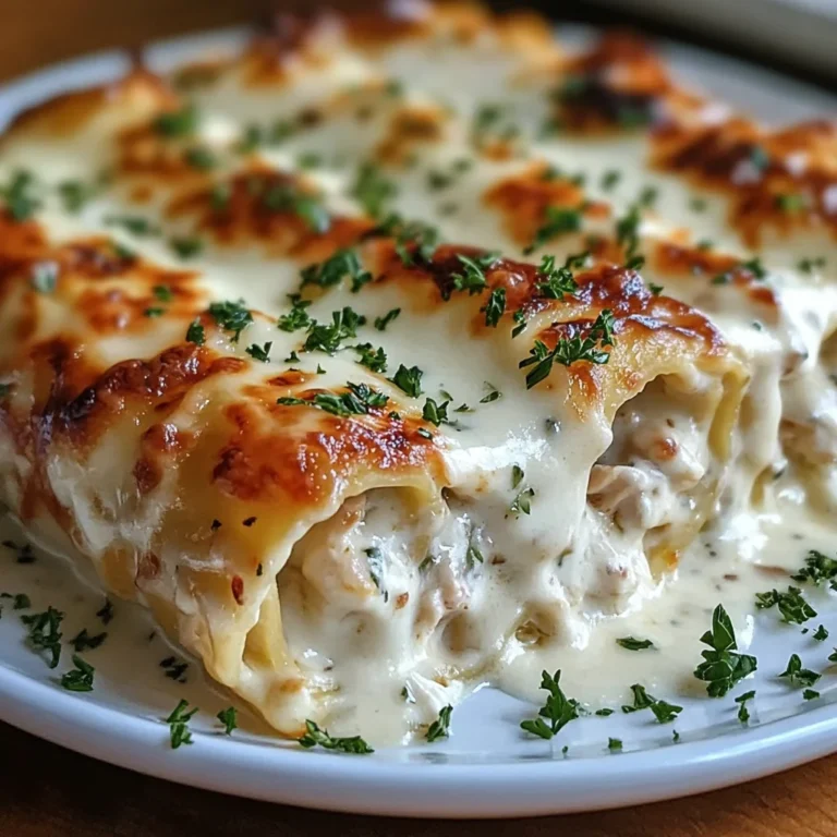 Chicken Alfredo Lasagna Rolls