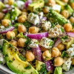 Chickpea Feta Avocado Salad