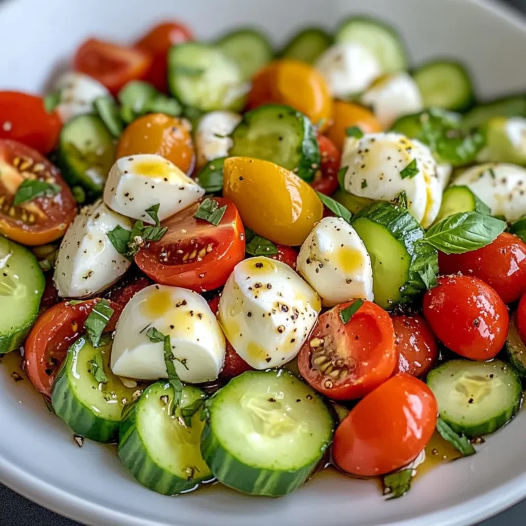 Easy Cucumber Mozzarella Salad