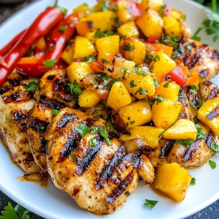 Grilled Mango Pineapple Chicken