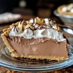 No-Bake Cream Cheese Peanut Butter Pie with Chocolate Whipped Cream