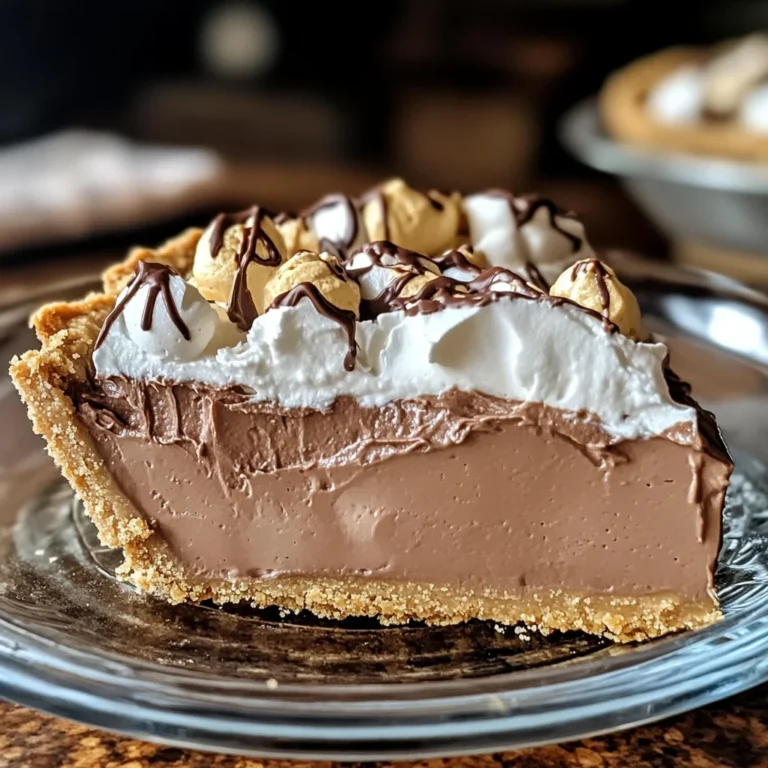 No-Bake Cream Cheese Peanut Butter Pie with Chocolate Whipped Cream