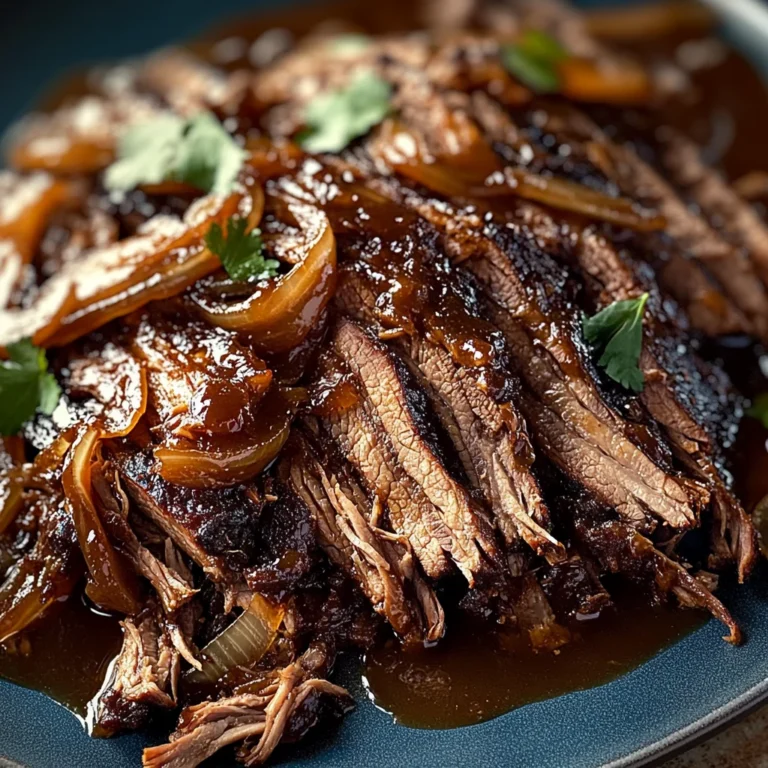 Sweet & Savory Caramelized Pulled Beef Brisket