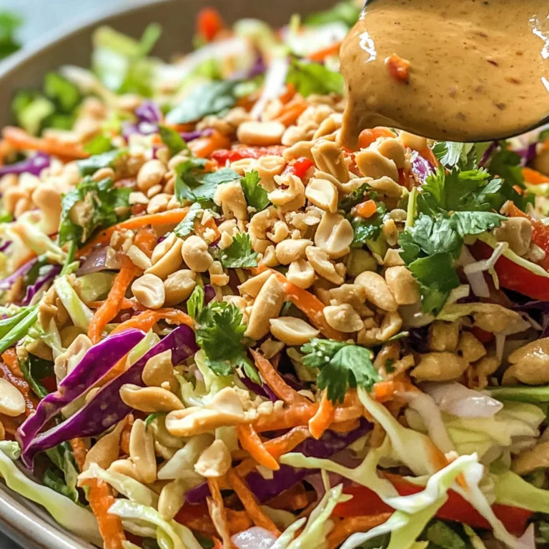 Thai Crunch Salad CPK Copycat (with peanut ginger sauce)