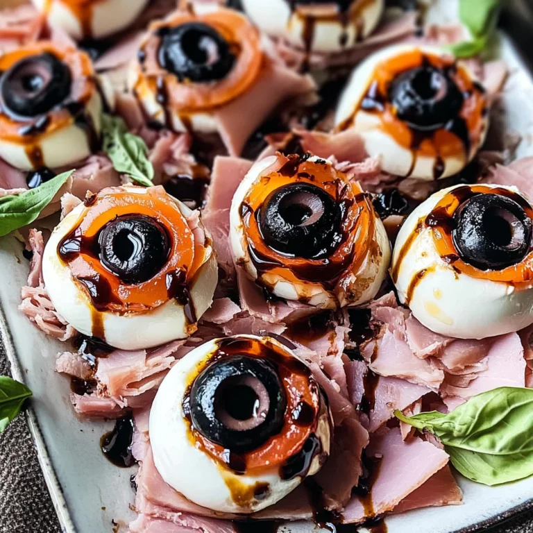 Halloween Antipasto Eyeballs Appetizer