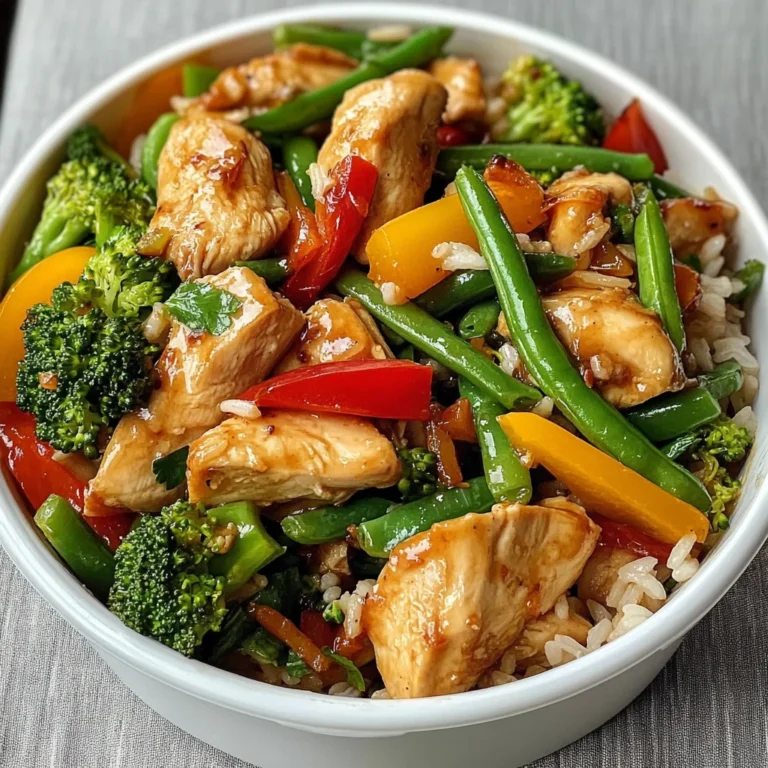 Healthy Chicken and Veggie Stir-Fry with Mixed Rice