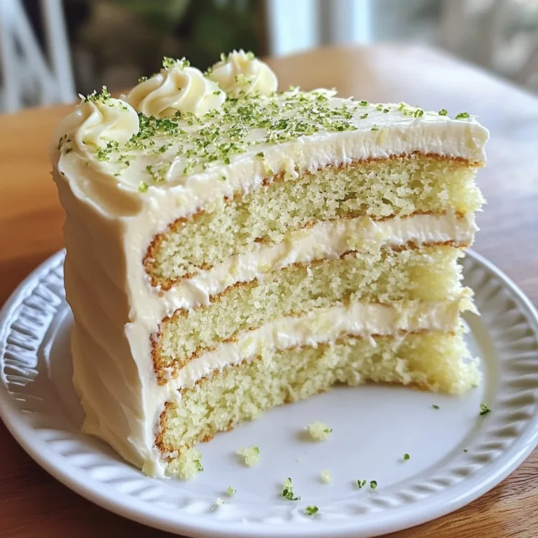 Key Lime Cake with Key Lime Cream Cheese Frosting