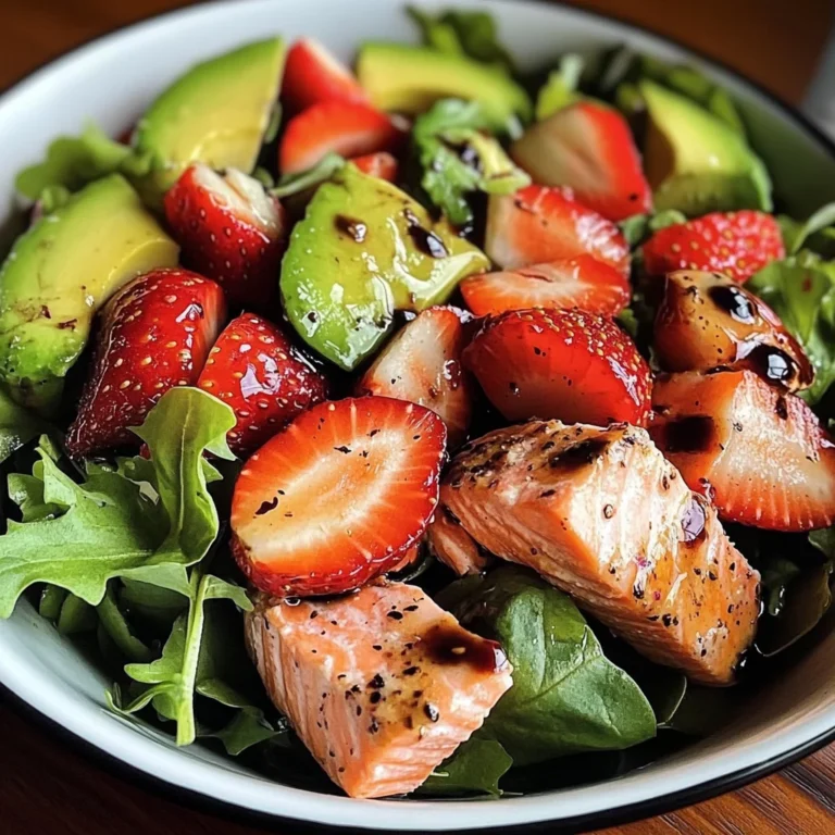 Strawberry Avocado Salmon Salad