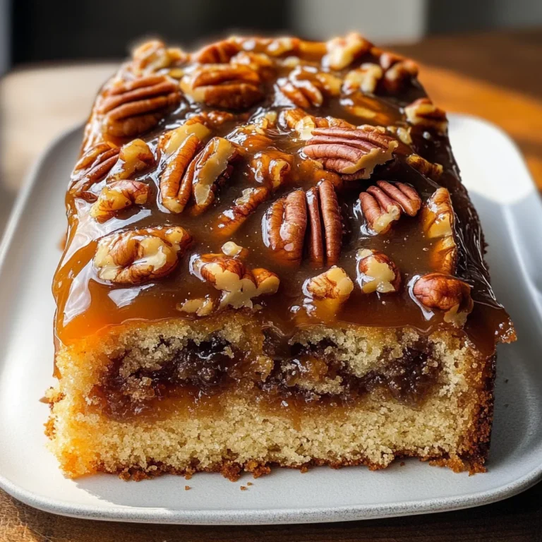 Upside-Down Caramel Pecan Cake