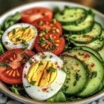 Avocado and Egg Garden Salad