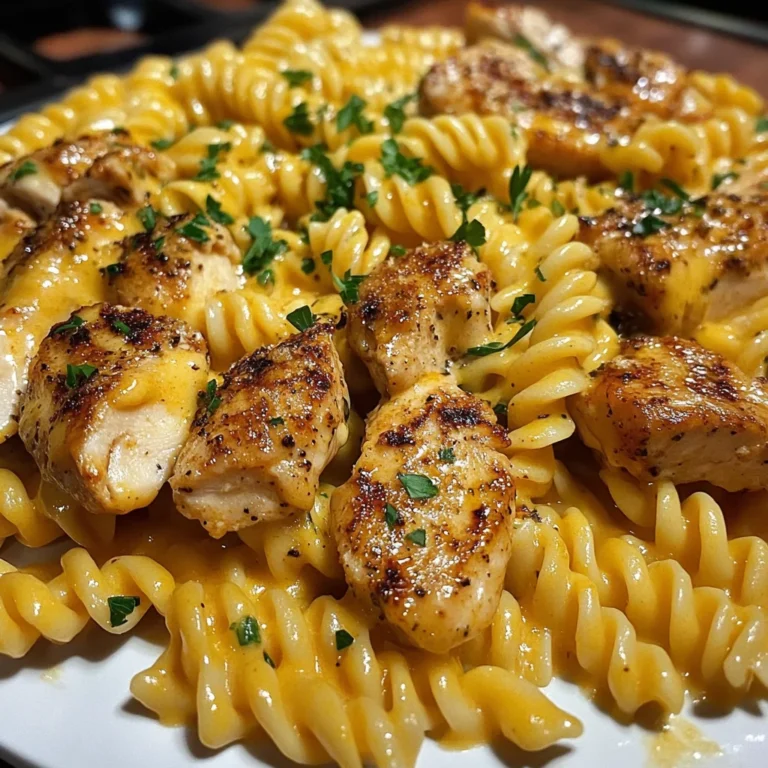 Cheesy Garlic Cajun Chicken Rotini in Velveeta Cream Sauce