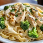 Creamy Chicken Alfredo Fettuccine with Broccoli