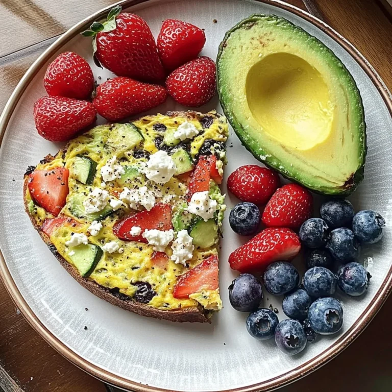 Garden Frittata Plate with Avocado Toast & Fresh Berries