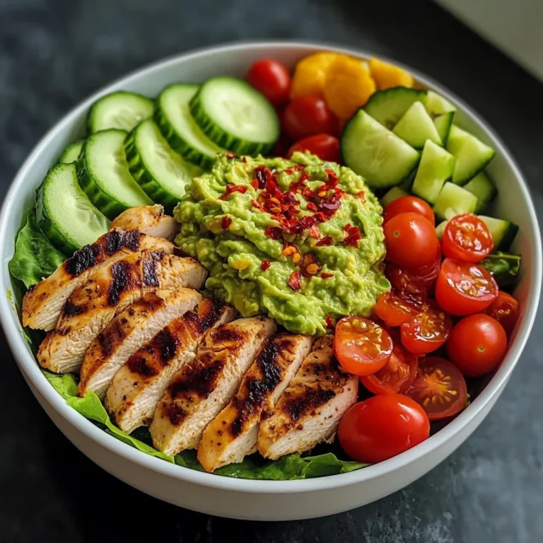 Grilled Chicken Power Bowl with Guac & Veggies