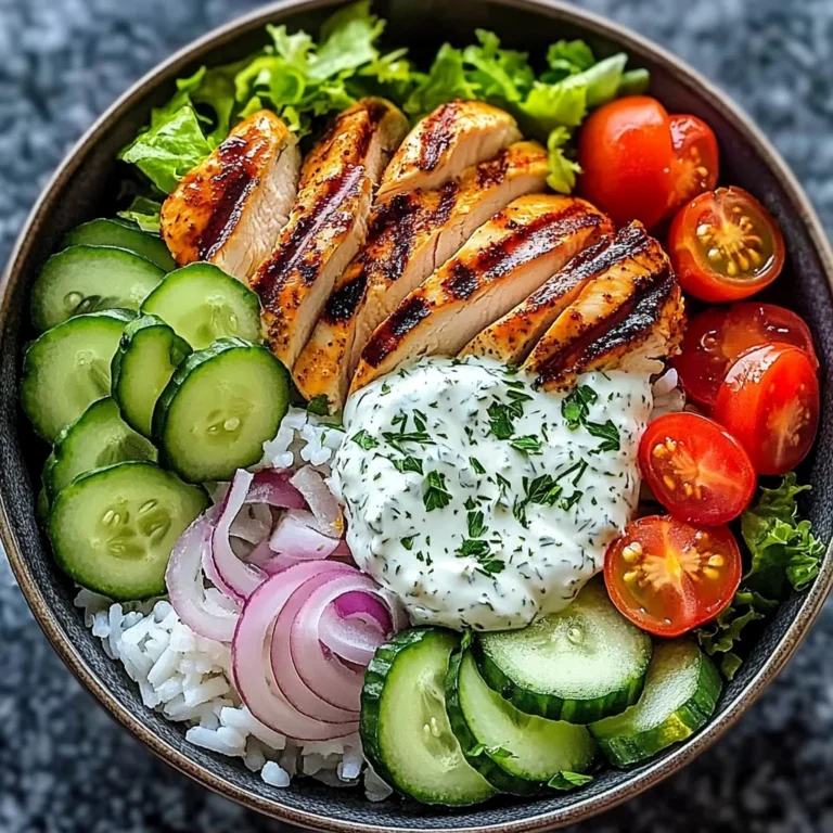 Grilled Chicken & Rice Veggie Bowl with Herb Yogurt