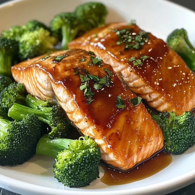 Honey Garlic Glazed Salmon with Steamed Broccoli