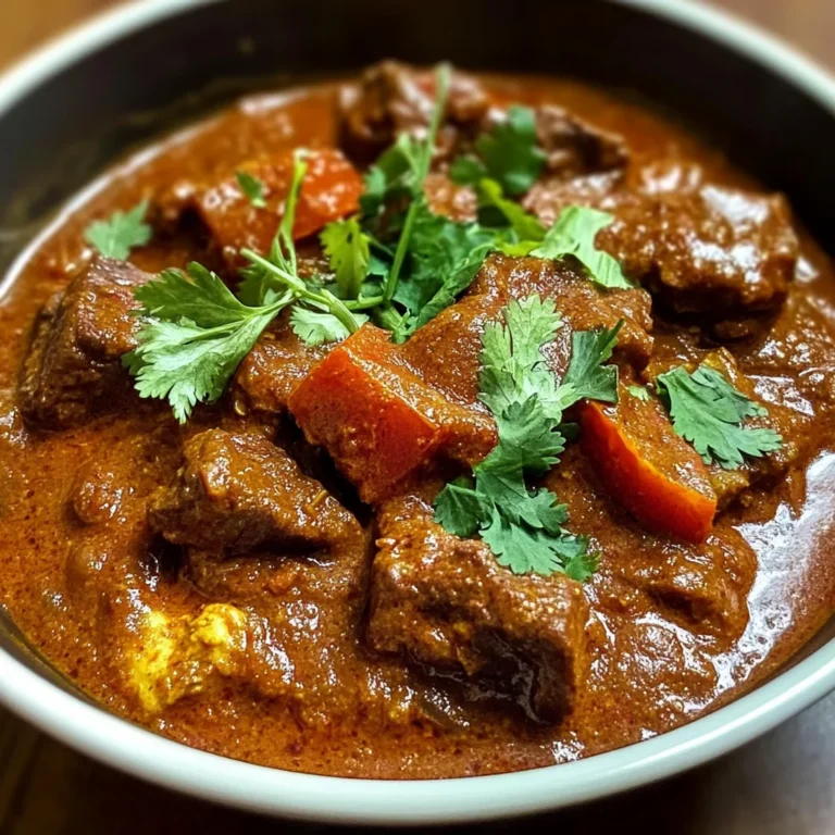 Indian Beef Curry with Tomato Gravy and Whole Spices