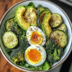 Jammy Egg Power Bowl with Roasted Veggies & Avocado