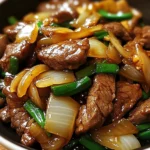 Savory Stir-Fried Beef with Sweet Onions in a Chinese-Style Sauce