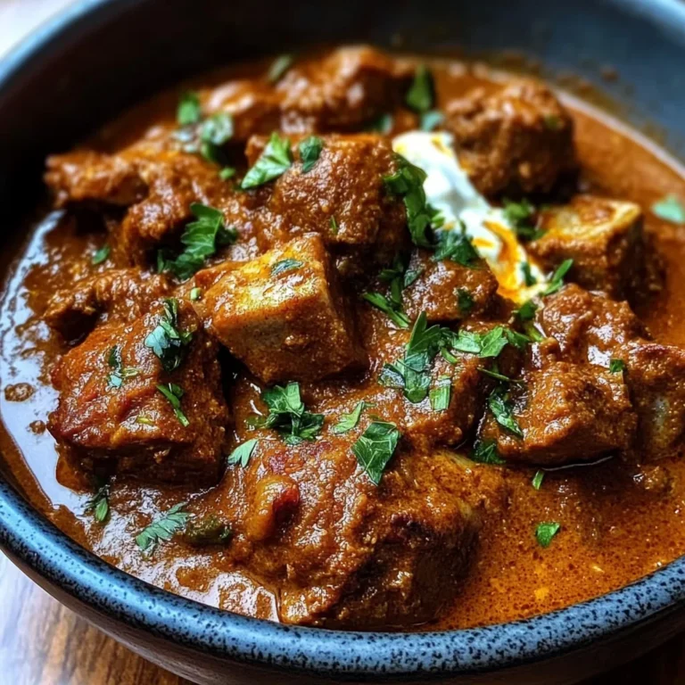 Slow-Cooked Lamb Rogan Josh with Kashmiri Chili and Yogurt