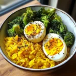 Turmeric Rice Bowl with Broccoli & Soft-Boiled Egg